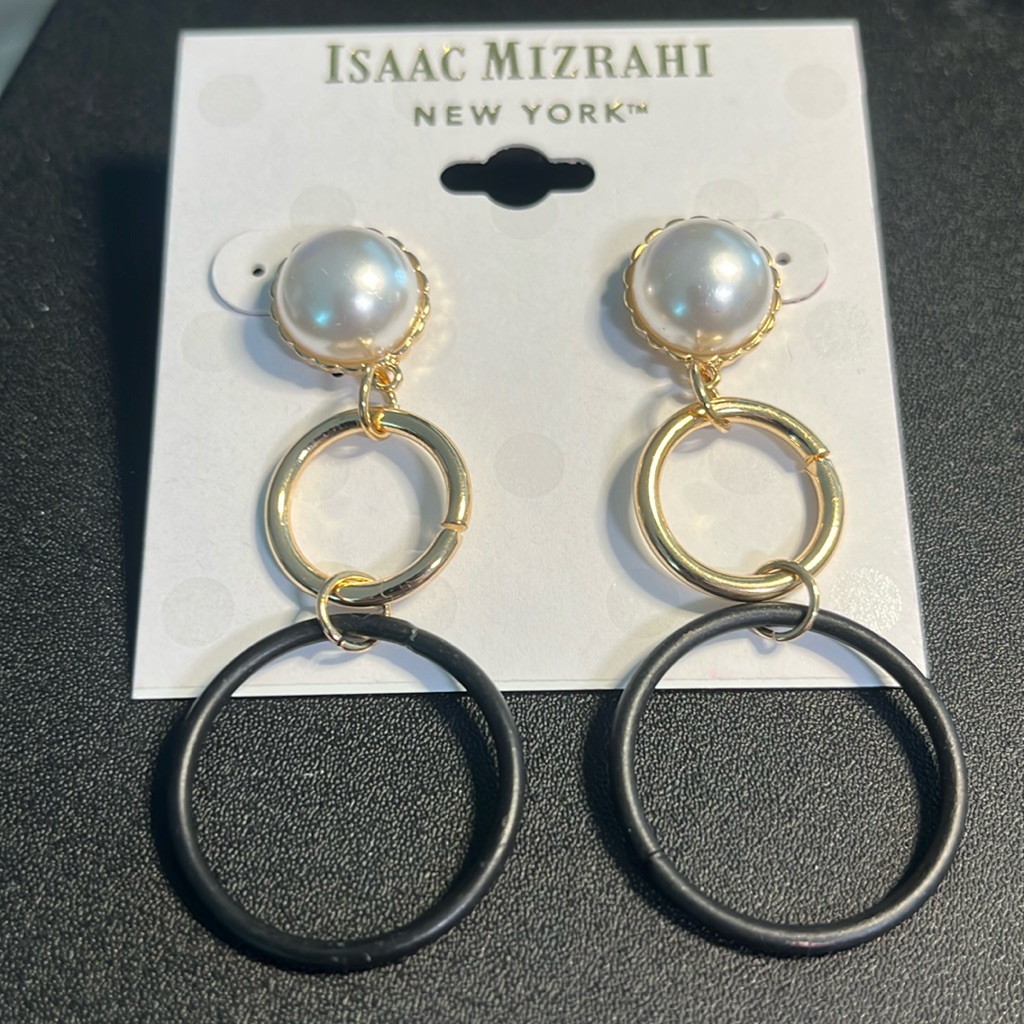 Isaac Mizrahi Earrings New On Card